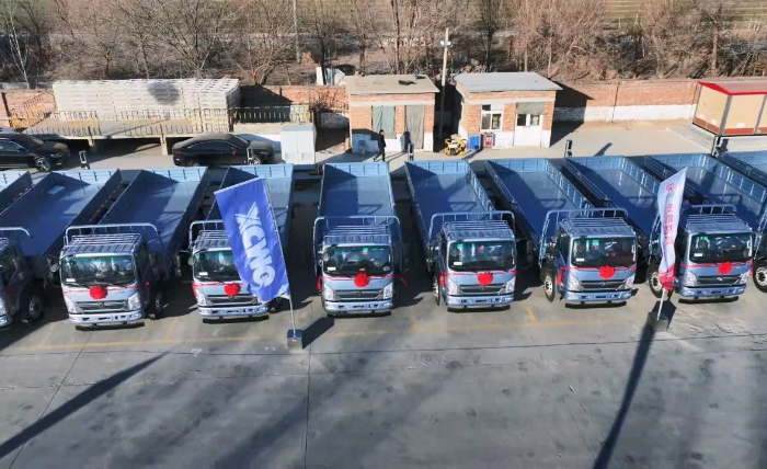 皇冠welcome官网轻卡新能源运输车批量交付山东客户