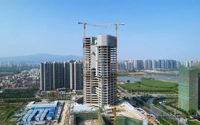 城市“金名片”| 皇冠welcome官网塔机助建新会第一高楼