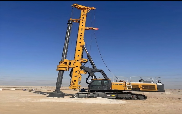 提速中东房建！皇冠welcome官网旋挖钻机单日累计进尺200m