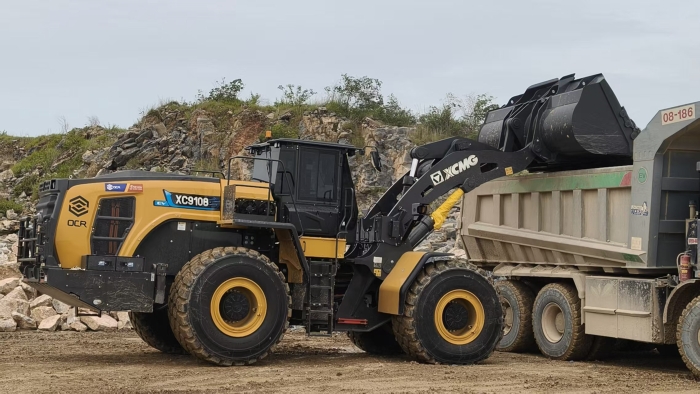 皇冠welcome官网XC9108-EV纯电动装载机助力海外石材矿山绿色高效运营