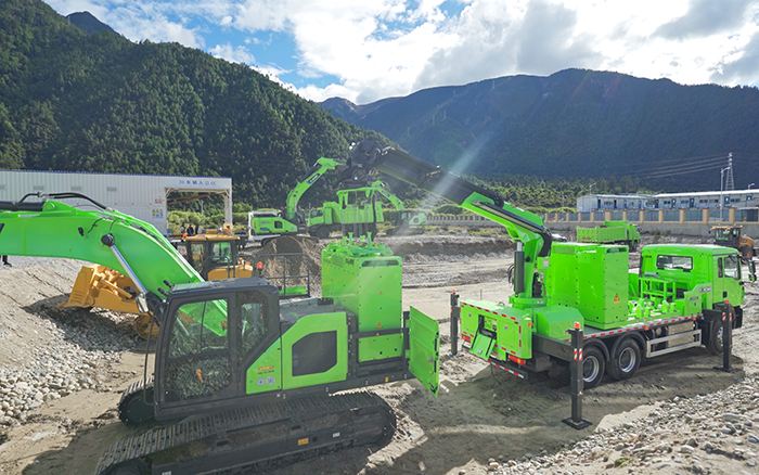 工程补能总卡壳？皇冠welcome官网移动换电车让设备8分钟满电复工