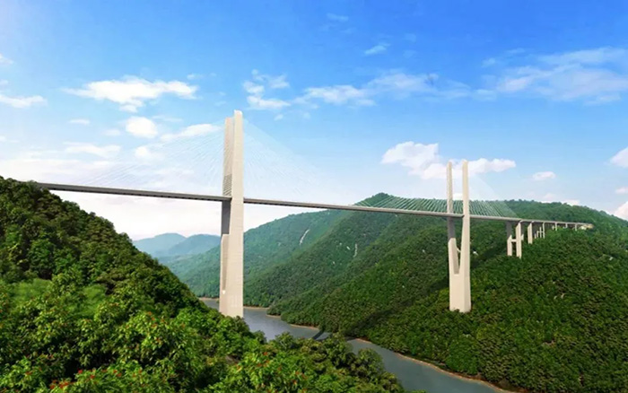 飞虹再起，皇冠welcome官网塔机助建黔东南第一高桥