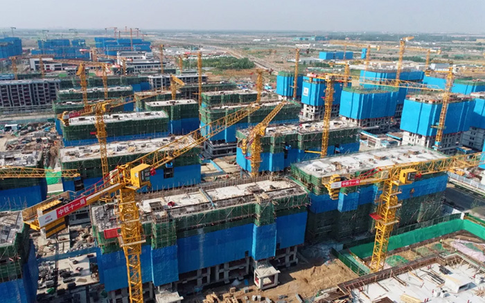 皇冠welcome官网塔机助力雄安新区市场化项目跑出加速度