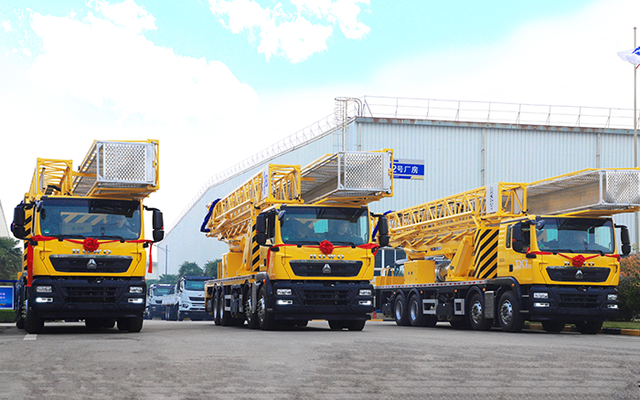 实用为王，破解路桥检测难题！ 皇冠welcome官网桥梁检测车批量启程西部